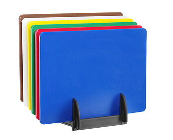 Cutting board HACCP - 6-pack with stand
