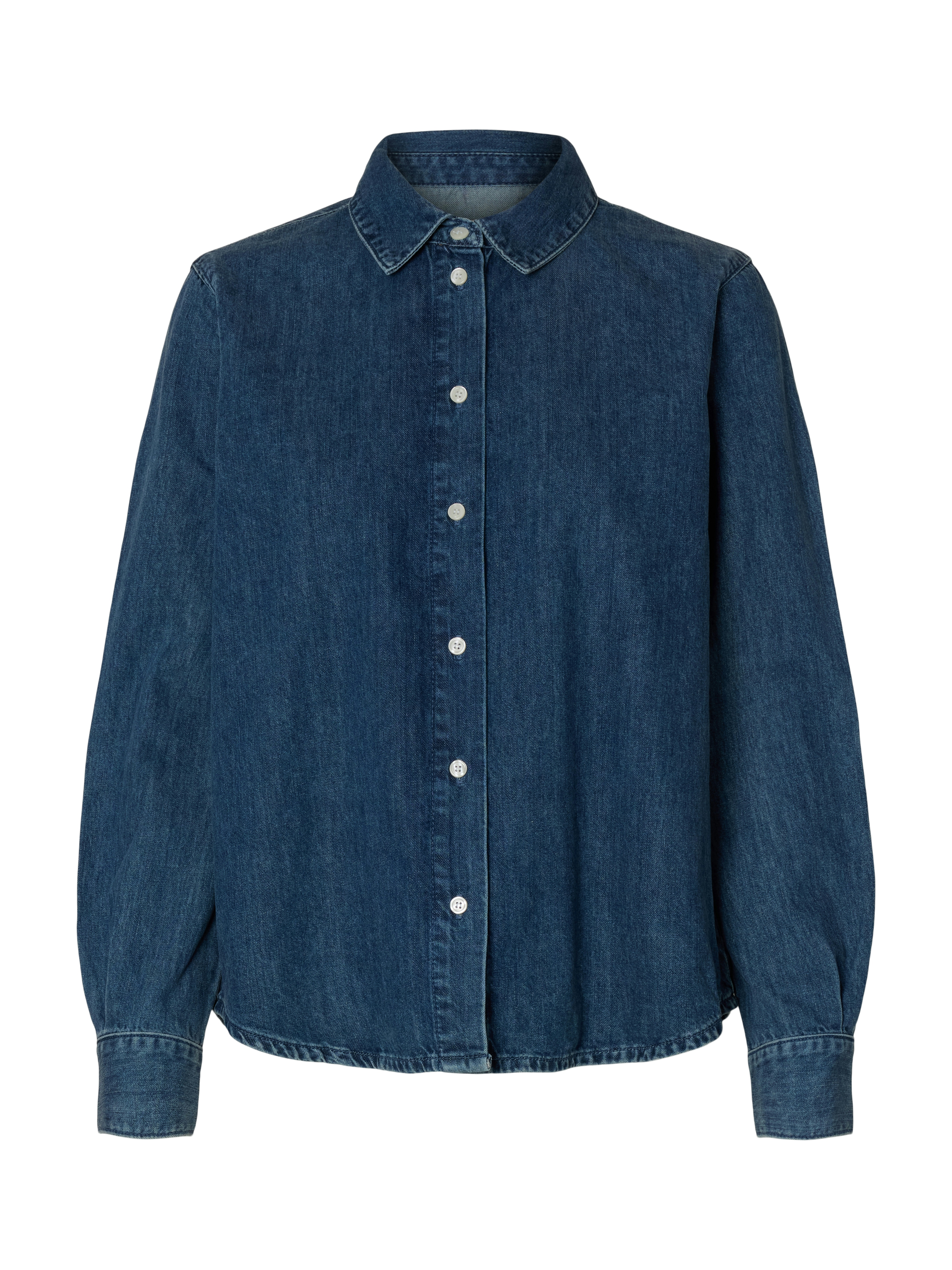  SLFBEA NOA LS REGULAR SHIRT Medium Blue Denim
