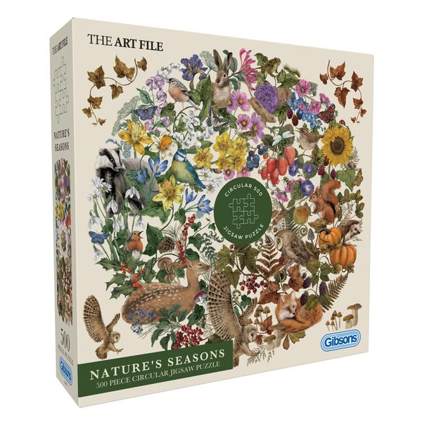 The Art File: Nature's Seasons, 500pcs Circular Jigsaw