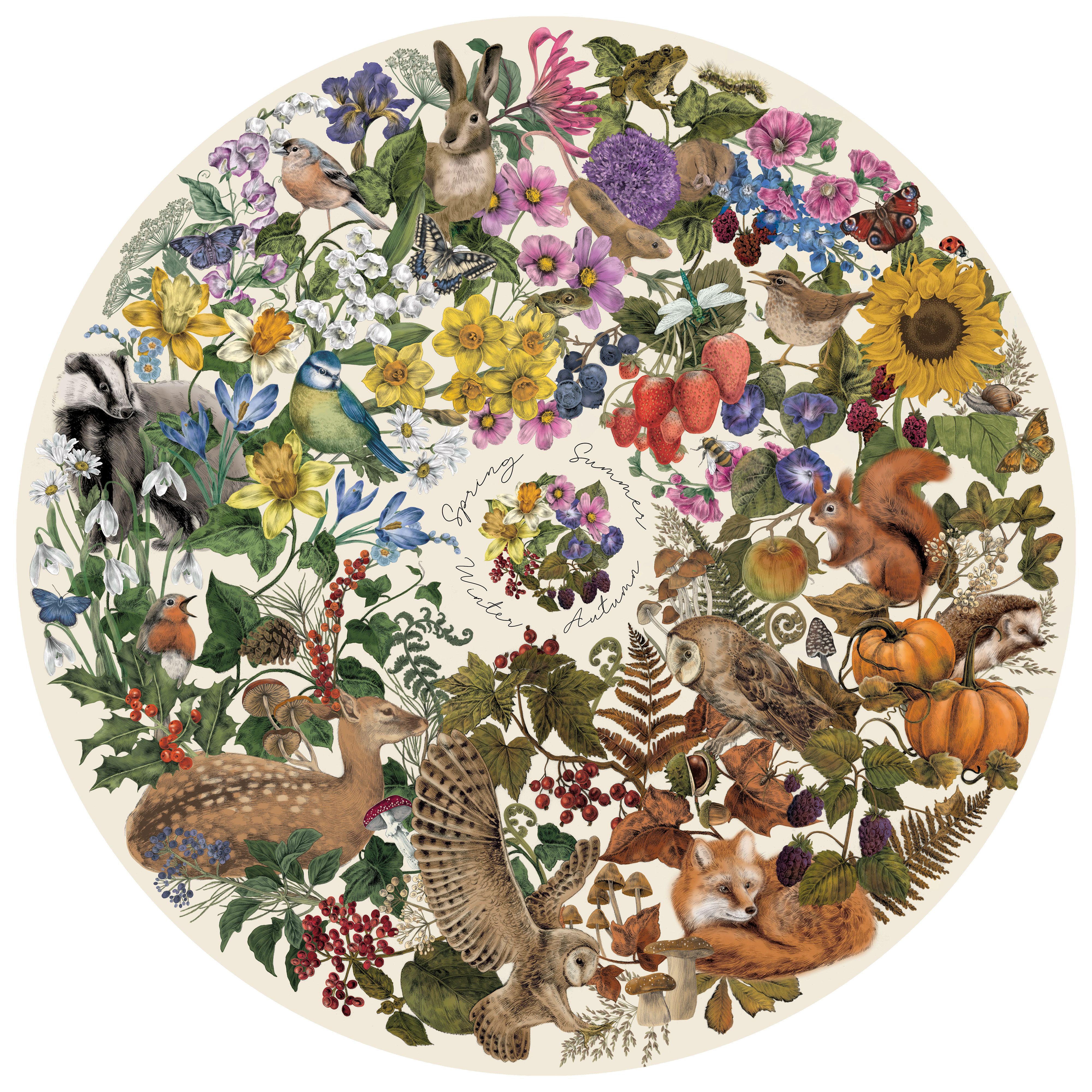 The Art File: Nature's Seasons, 500pcs Circular Jigsaw - 2