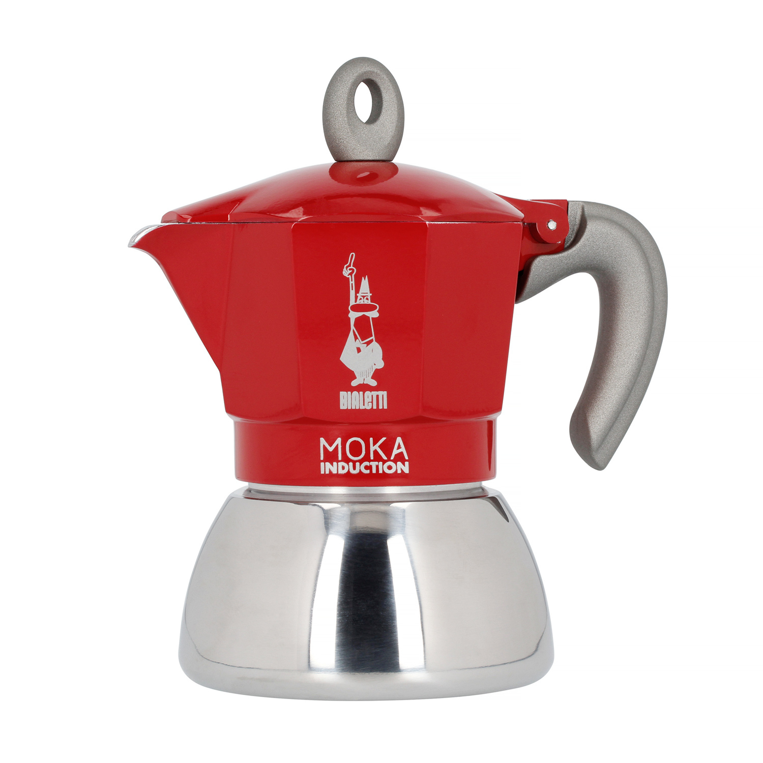Bialetti -  Bialetti New Moka Induktion - 4 cups - 150ml - Röd