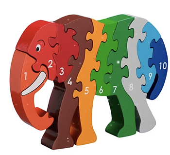 Talpuslespil elefant 1-10