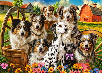 Happy Dogs in The Countryside, 260-bitarspussel (B-27699)