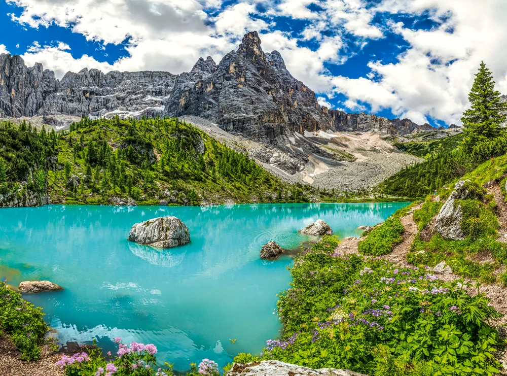 Lake Sorapis, Alps, Italy, 2000-bitarspussel (C-201006-2)