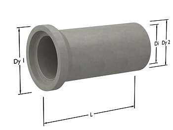 Muffrör betong inv.Ø400*600 utv.Ø490/600 Nettoprisad artikel