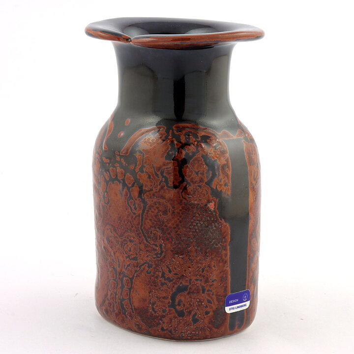 Stig Lindberg (Combin 1970s) Bottle Child with Tenmoku Glaze 12 cm (Missing stopper)