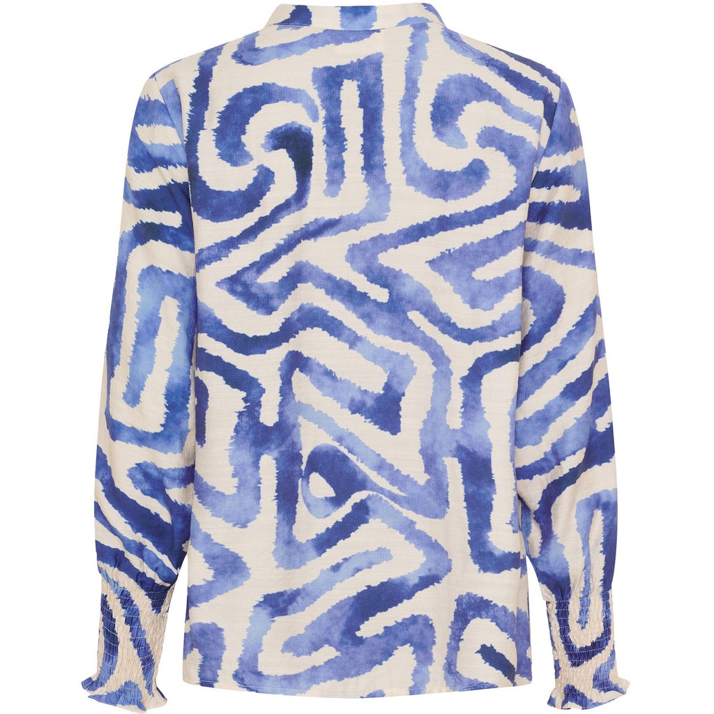 Ane Printed Blouse - Blue Graphical - Isay  - 3