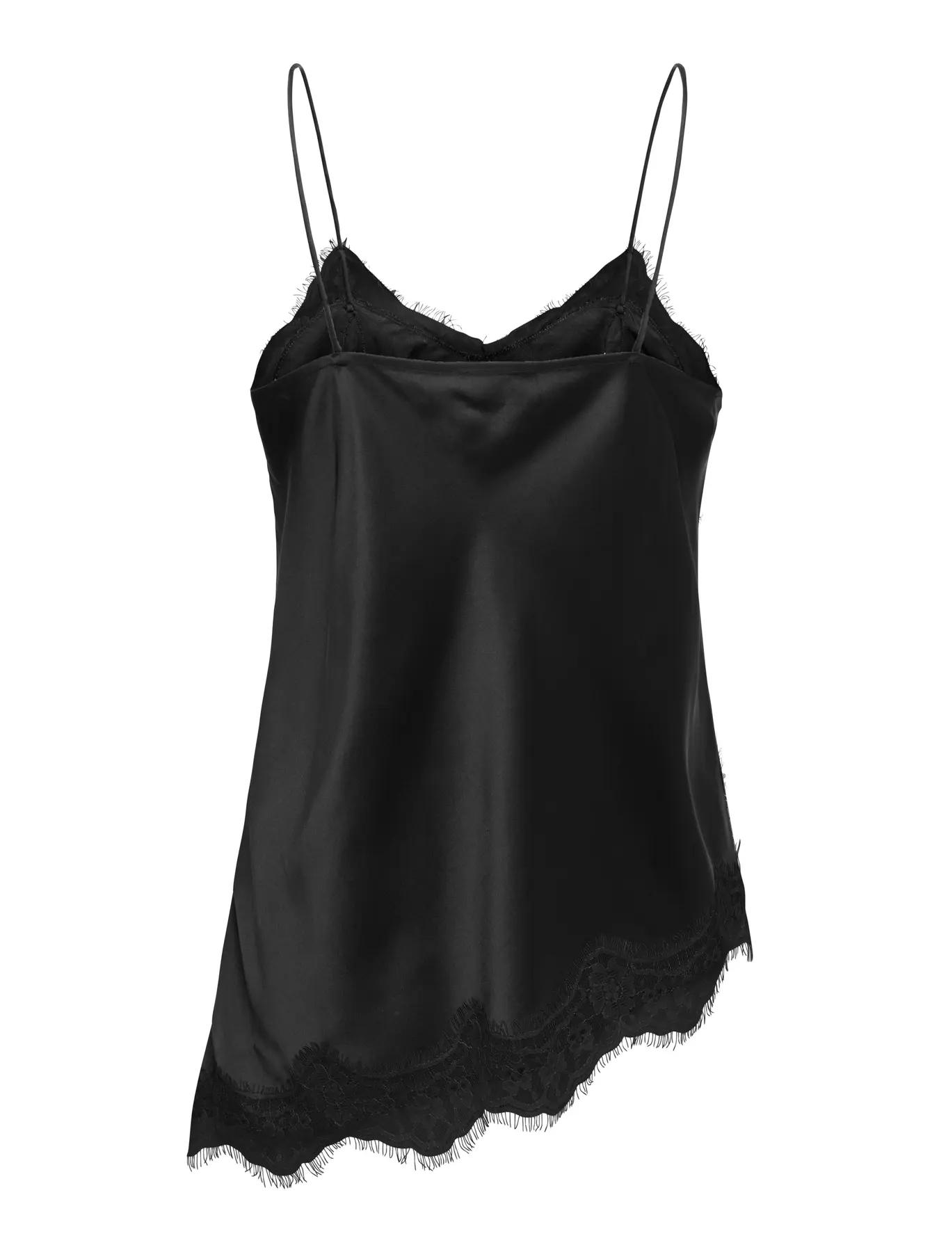JDYFIFI S/L ASYM LACE SINGLET WVN Black - 2