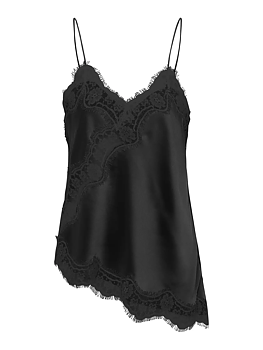JDYFIFI S/L ASYM LACE SINGLET WVN Black