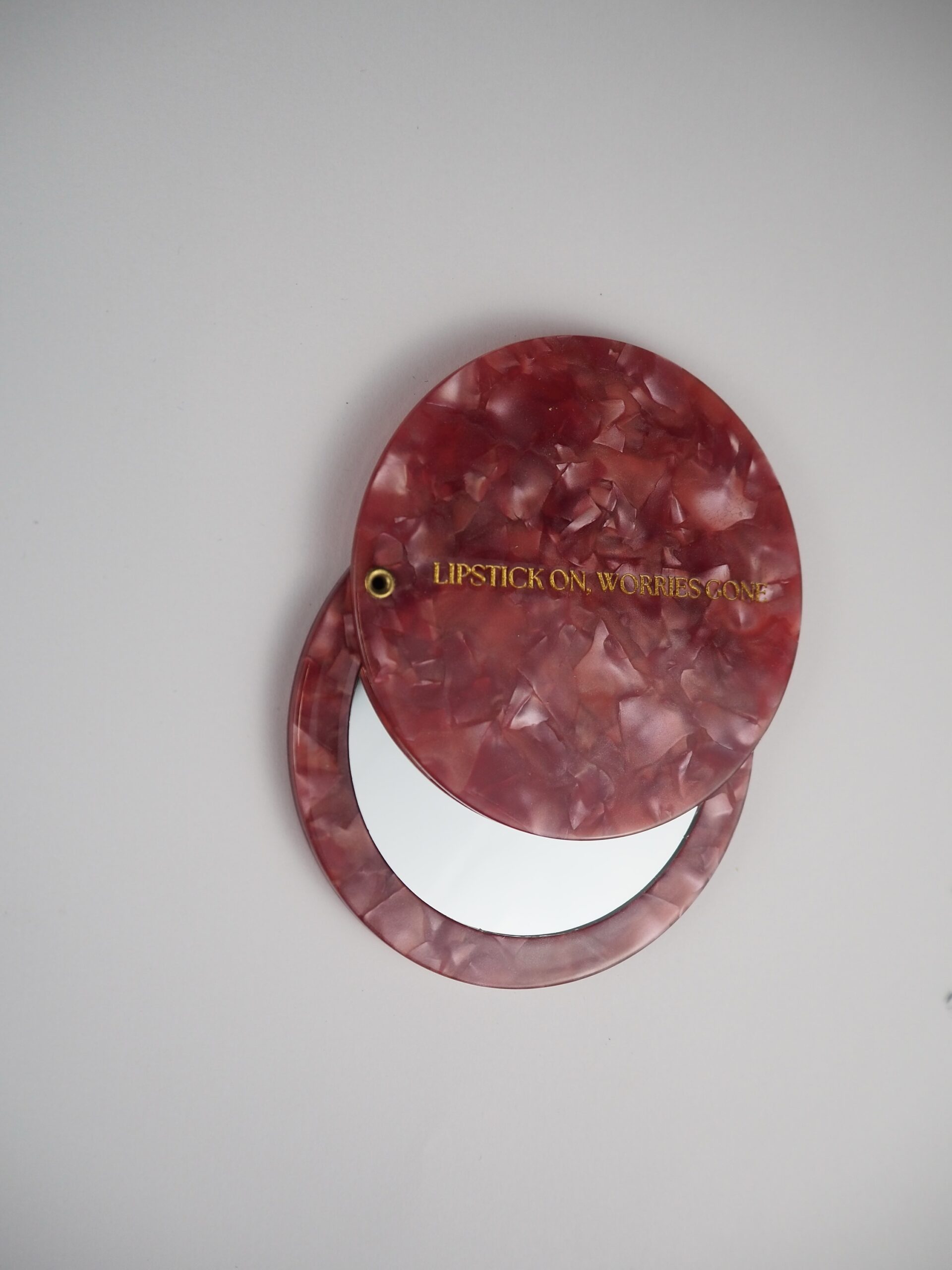Pocket mirror "Lipstick on worries gone" - 2