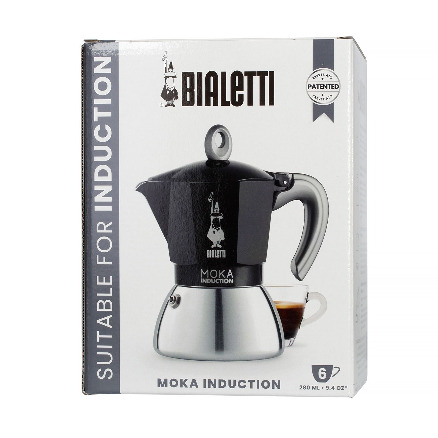 Bialetti -  Bialetti New Moka Induktion - 6 cups - 280ml - Svart - 4