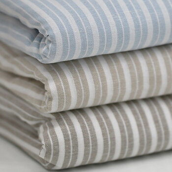 STRIPE LINEN - TAUPE