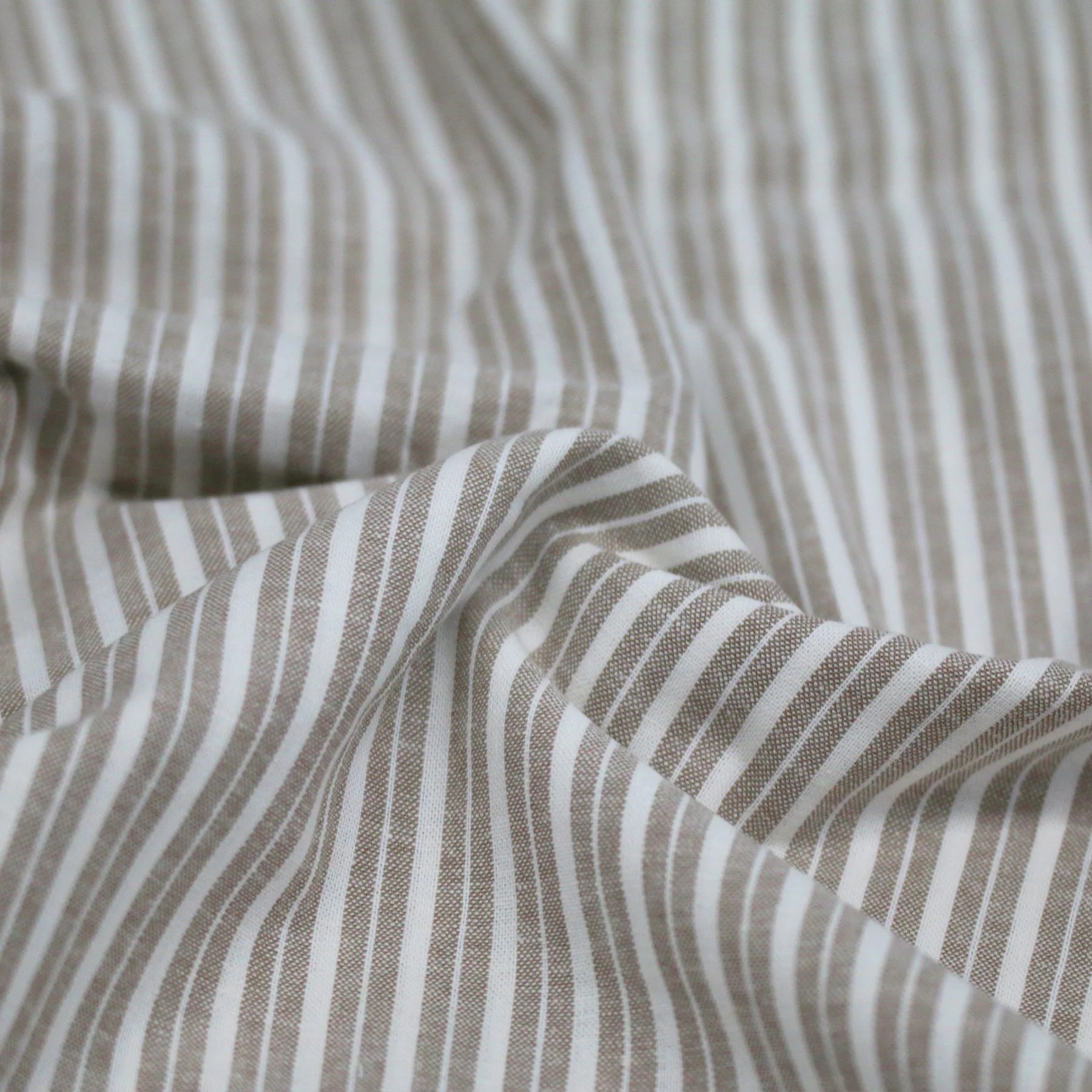 STRIPE LINEN - TAUPE