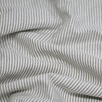 SMALL STRIPE LINEN - TAUPE