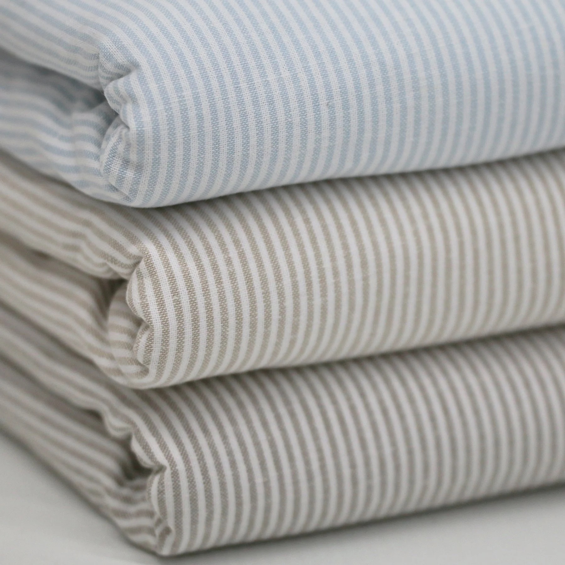 SMALL STRIPE LINEN - TAUPE - 2