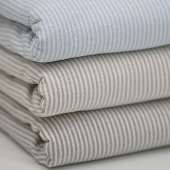 SMALL STRIPE LINEN - TAUPE