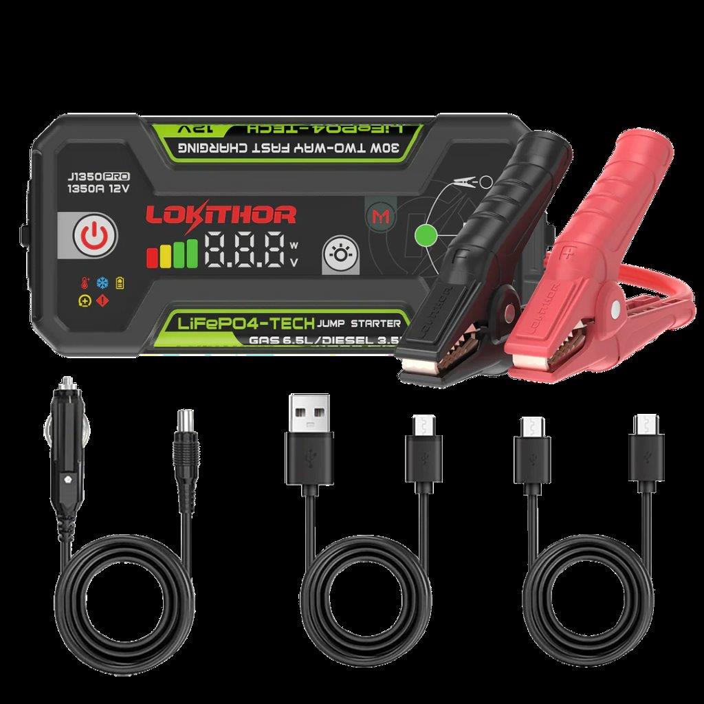 Lokithor J1350 PRO LiFePO 12V 25.6Wh 1350A Jump Starter - 7
