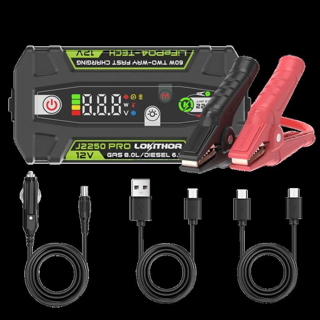 Lokithor J2250PRO 12V 2250A 51.2Wh LiFePO JumpStarter With ConnectMax Technology - 8