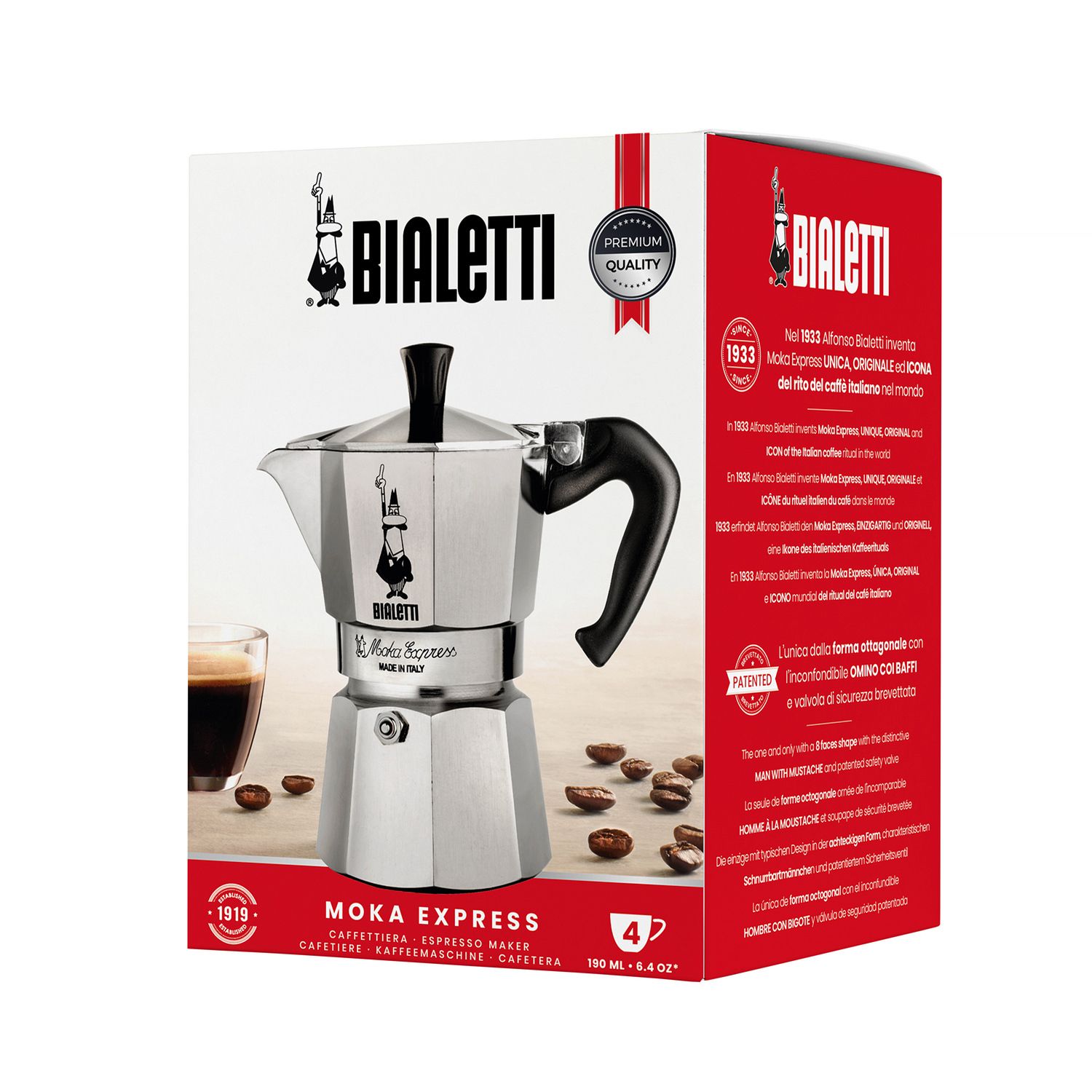 Bialetti - Moka Express - 4 koppar - 210ml - 5