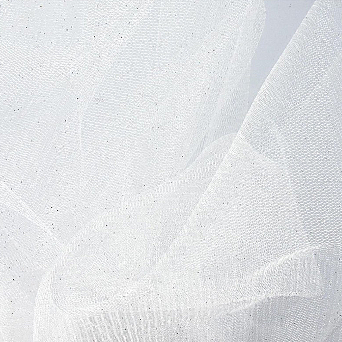 SOFT GLITTER TULLE - WHITE
