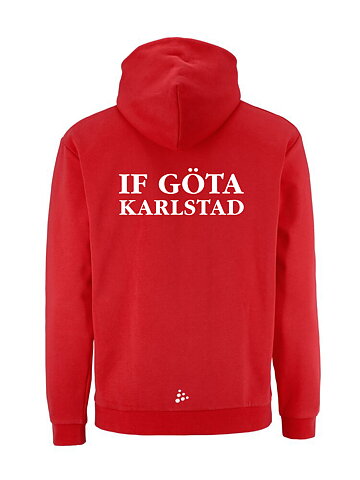 Hoodtröja med hel dragkedja herr