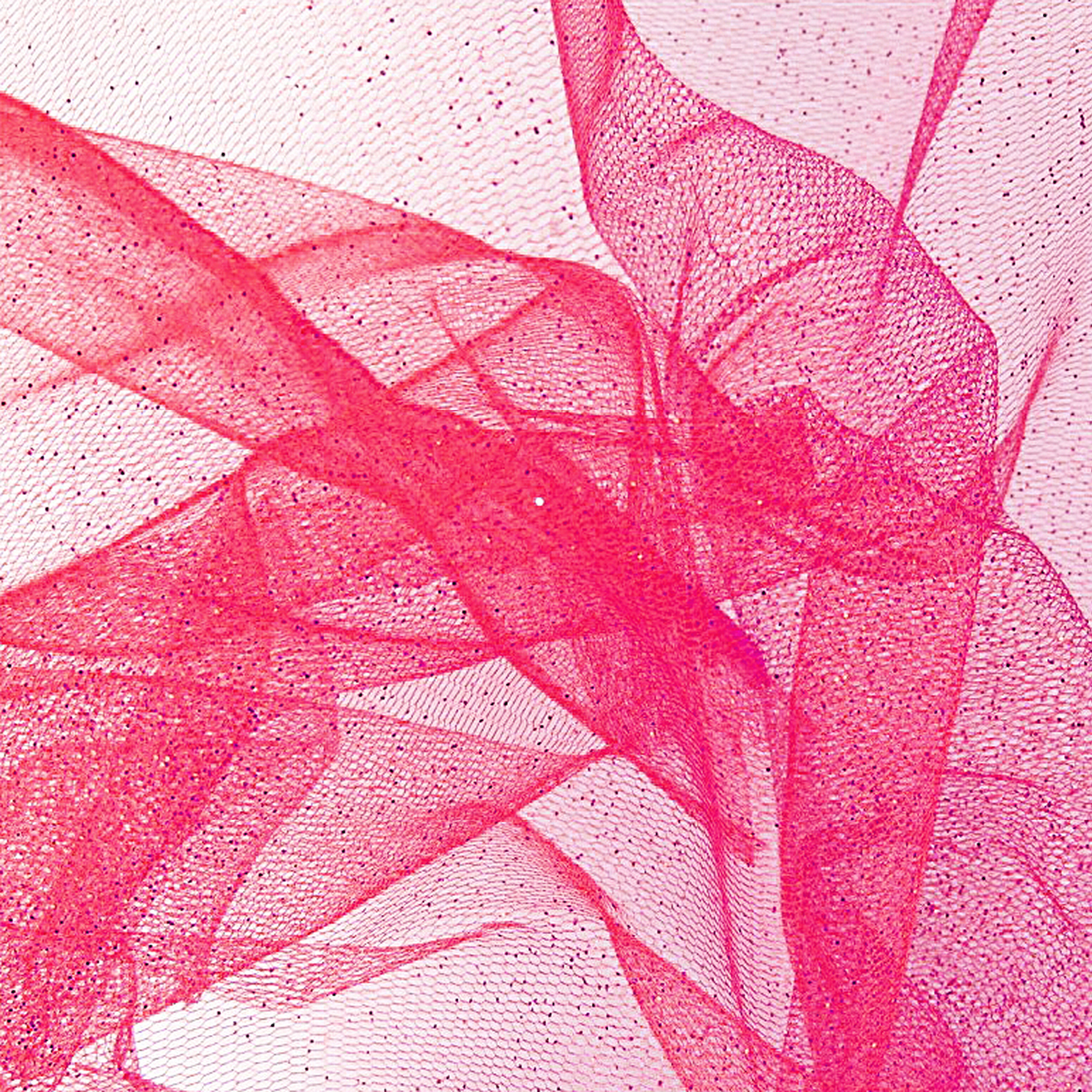 SOFT GLITTER TULLE - CERISE