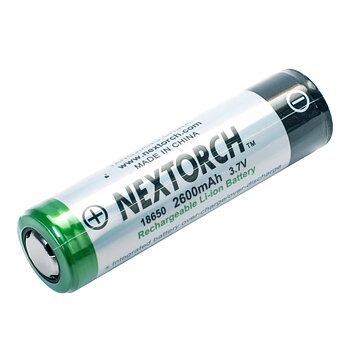 Nextorch Uppladdningsbart Batteri 18650, 2600 mAh (utan laddport)