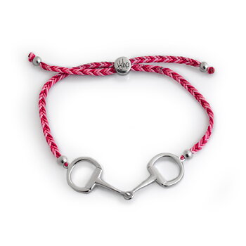 Friendship Bracelet HiHo Snaffle Bit Sterling Silver Multi Pink