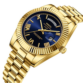 Nibosi Day-Date Roman Gold Blue