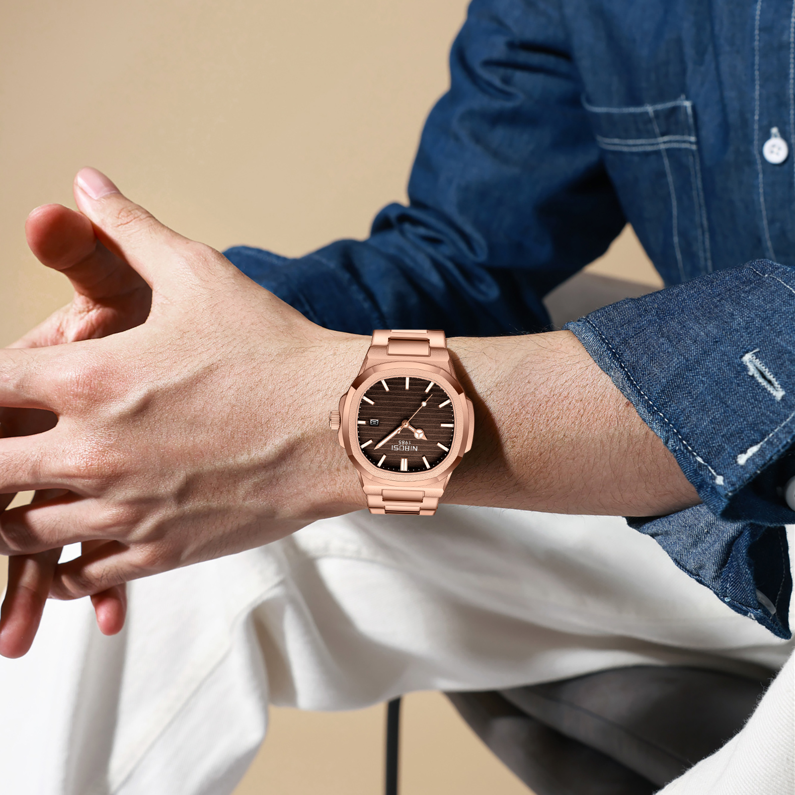 Nibosi Astronaut Rose Gold Brown - 5
