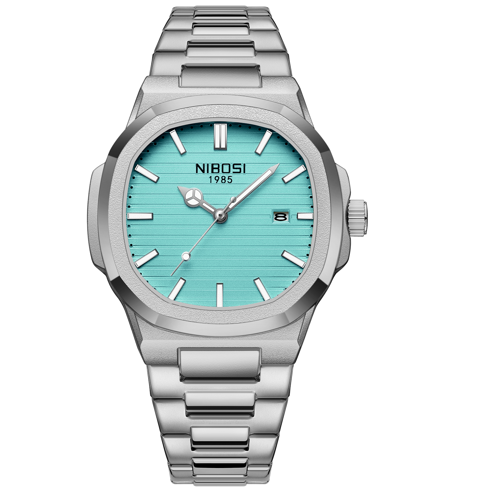 Nibosi Astronaut Silver Turquoise | Herrklockor | Klocktema