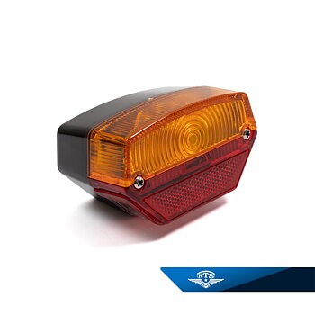 Taillight complete. Red/Orange Type ULO-253 Universal
