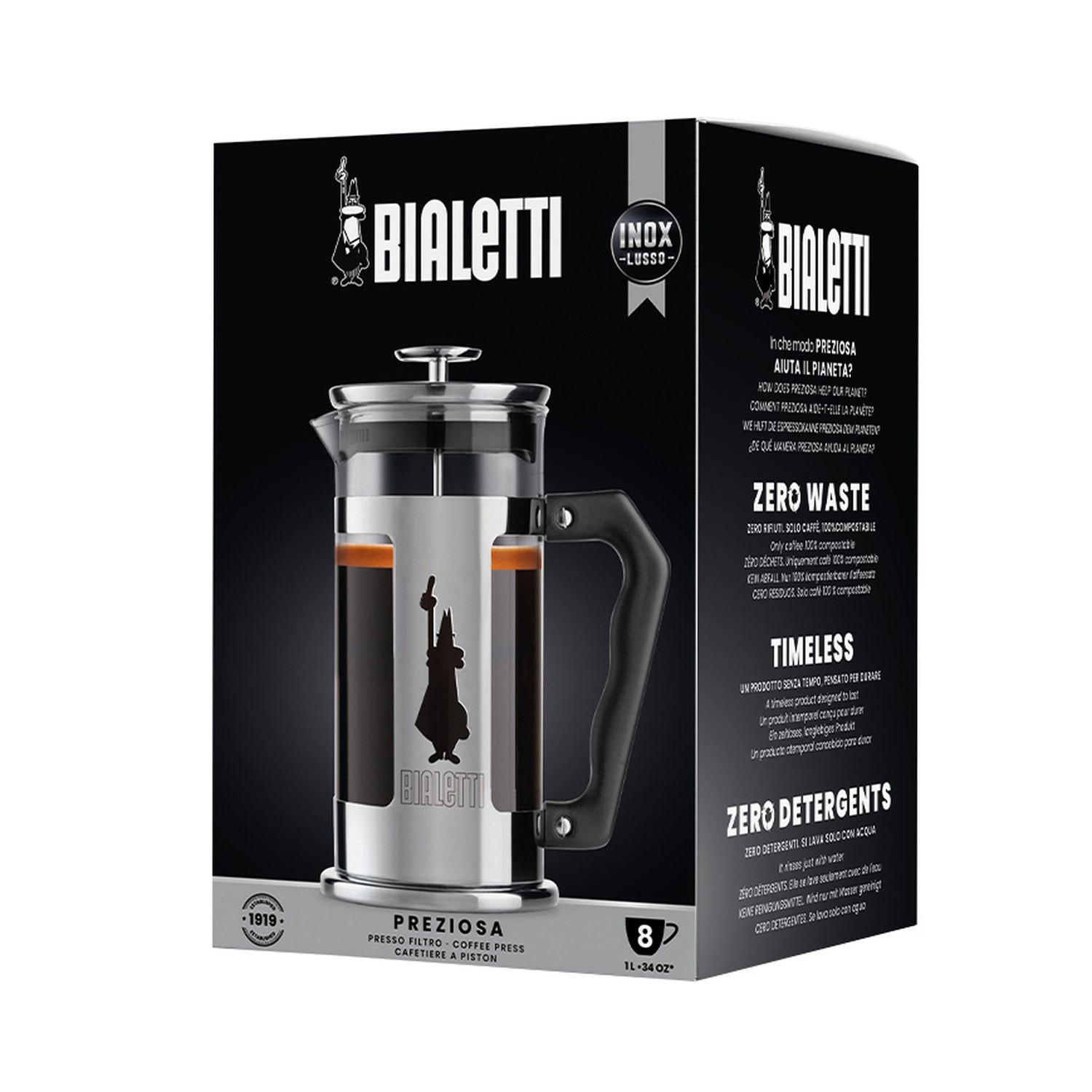 Bialetti - Kaffepress - Preziosa/Omino - 1000ml - 6