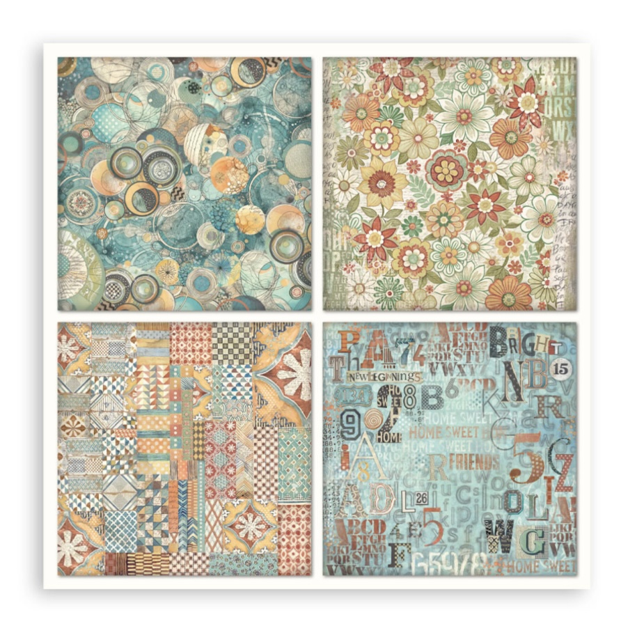 Stamperia Paper Pad 12X12 - Furry Friends (Single Face) - 8