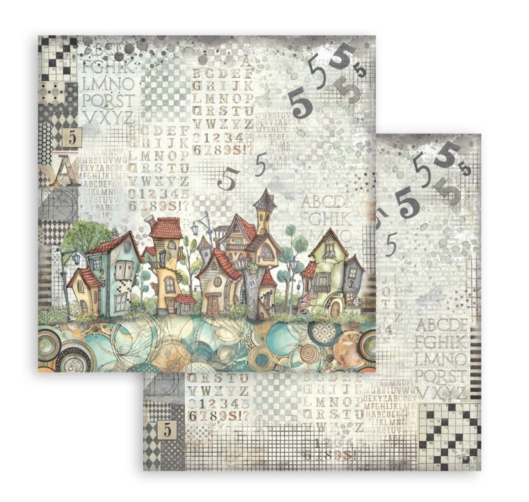 Stamperia Paper Pad 8X8 - Furry Friends - 7