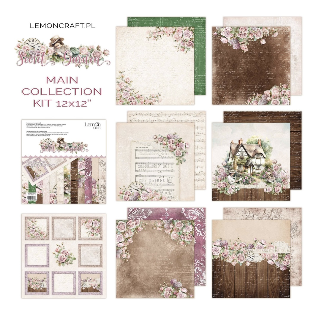 Lemon Craft Secret Garden 12x12 Inch Paper Pad - 2
