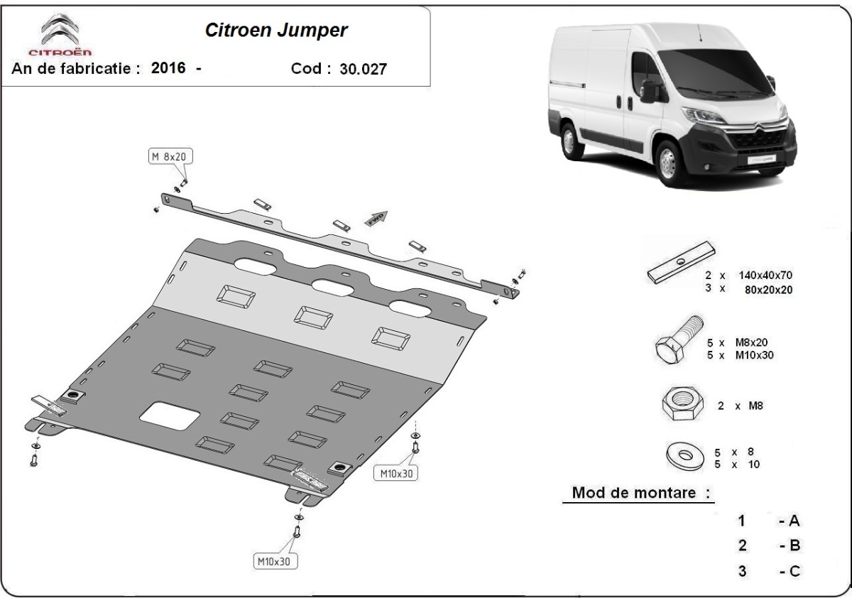 Bunnplate Motor | Citroën Jumper (2016-2026) - 3