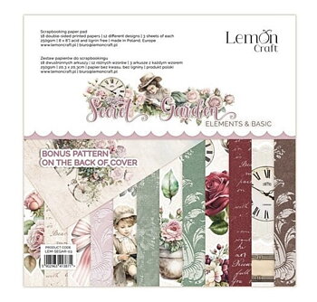 Lemon Craft Secret Garden 8x8 Inch Paper Pad