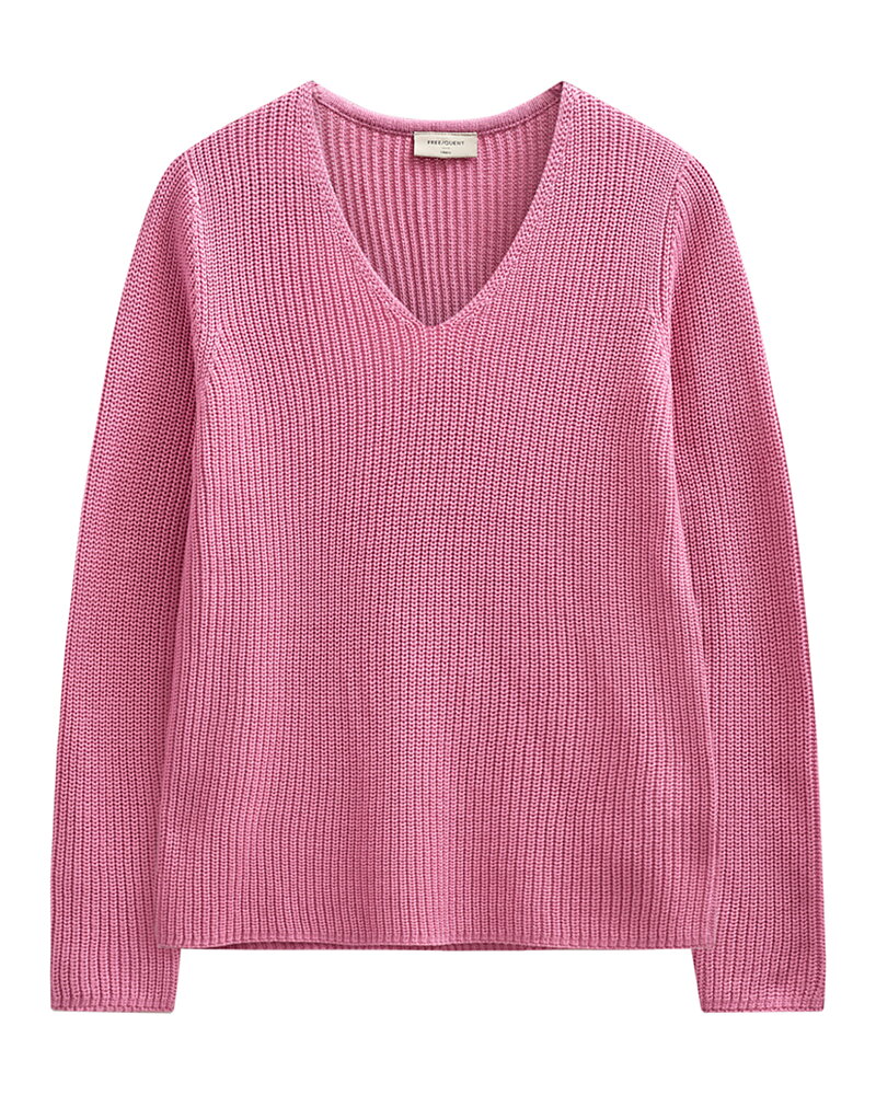 Jumper Ellis v-ringad bubbelgumsrosa