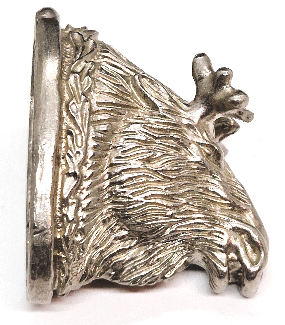 Älghuvud 2 - nysilver - 2