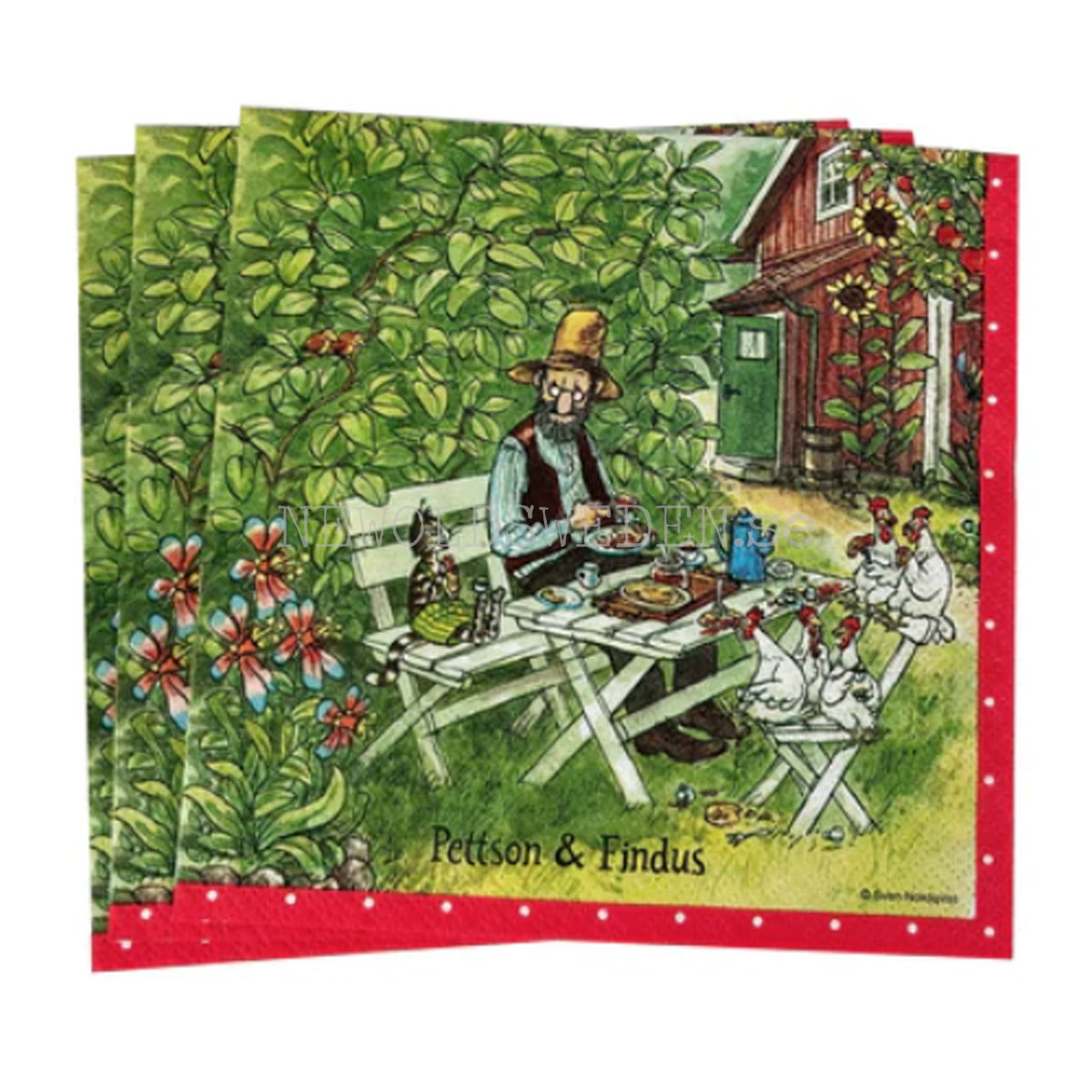 Servetter FIKA 33 x 33 cm - 16 stycken - Pettson & Findus