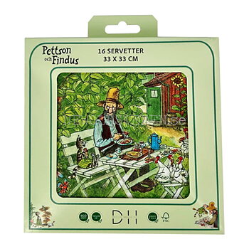 Servetter FIKA 33 x 33 cm - 16 stycken - Pettson & Findus