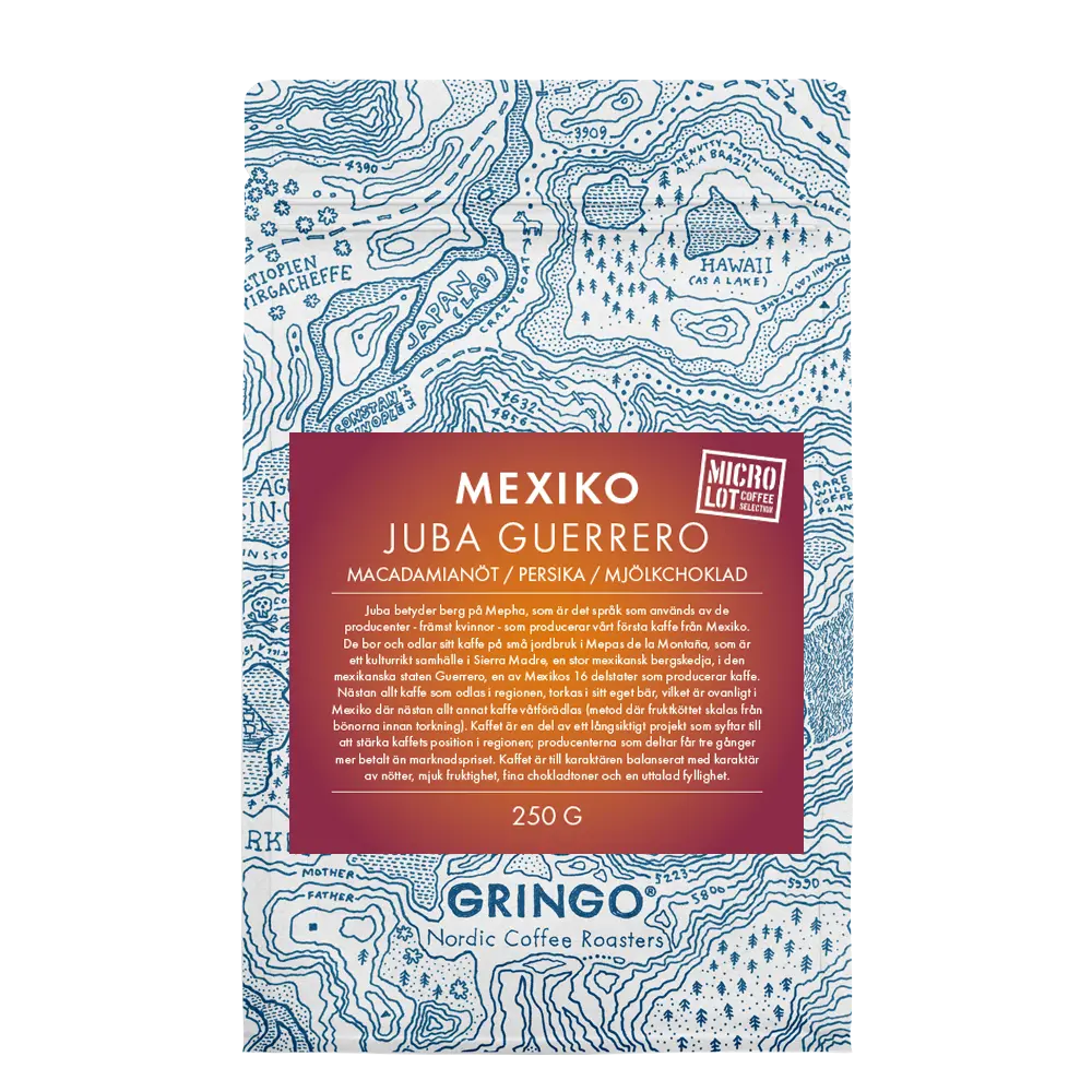 Gringo Nordic - Mexiko Juba Guerrero - Mellanrostade hela kaffebönor - 250g