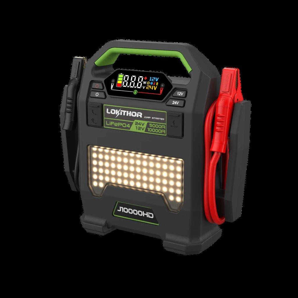 Lokithor J10000HD LiFePO 12V/24V 256Wh 10000A Jump Starter - 10