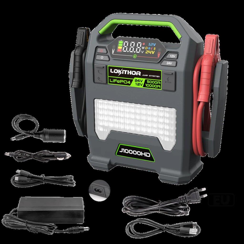 Lokithor J10000HD LiFePO 12V/24V 256Wh 10000A Jump Starter - 3