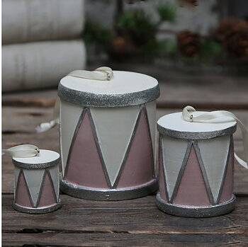 Trummor 3 set chic antique antik stil shabby chic lantlig stil gårdsromantik