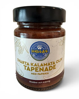 Olivröra svarta med grillad paprika  oliver 6st/frp  ( 200gr)