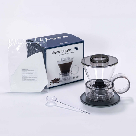 Clever Dripper - Glas - 500ml - Genomskinligt Grå