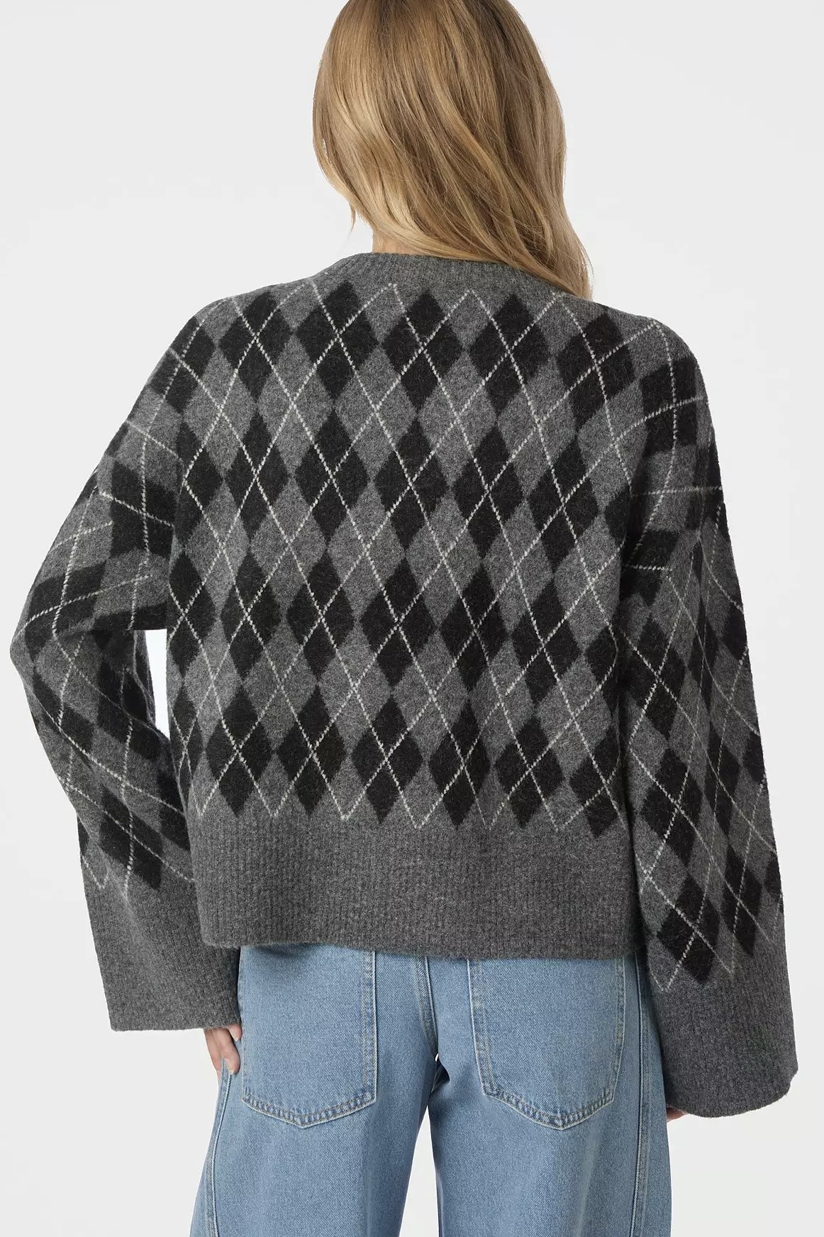 Neo Noir &nbsp;- Kick Check  Knit Blouse  Antracit - 3