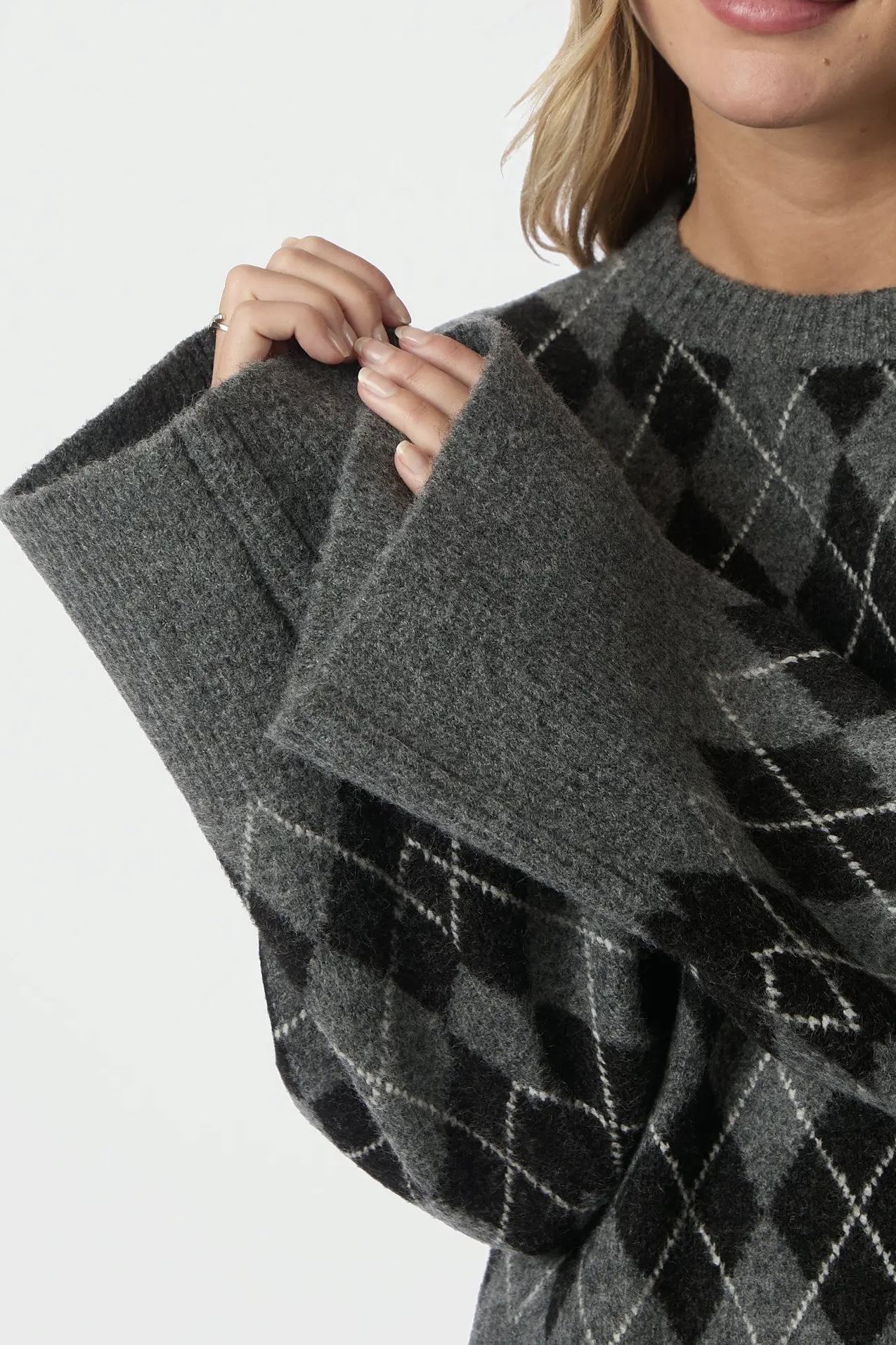 Neo Noir &nbsp;- Kick Check  Knit Blouse  Antracit - 4